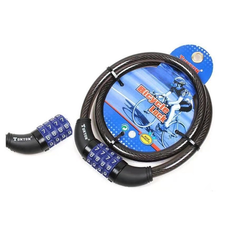 Universal TY4271 four-digit password lock Mountain bike wire lock 4-digit password