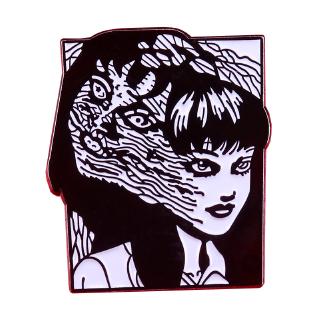 Junji Ito Uzumaki เข็มกลัดเคลือบ สไตล์ญี่ปุ่น สําหรับทํางานสยองขวัญ