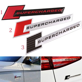 อลูมิเนียมมอเตอร์สปอร์ต SUPERCHARGED สติกเกอร์รูปล้านรถยนต์สติกเกอร์รถยนต์สำหรับ Audi