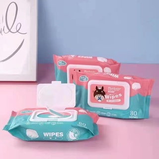 พร้อมส่ง⚡️ ทิชชู่เปียก 80 แผ่น กระดาษเปียก Baby Wipes กระดาษทิชชู่เปียก สูตรน้ำบริสุทธิ์ ผ้านุ่มชุ่มชื่น