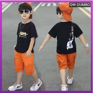 เสื้อผ้าเด็กผู้ชาย 2-13 ปี 2 ชิ้น / เซต สุดหล่อ บุคลิกภาพ เด็กผู้ชาย กีฬา เสื้อยืด + กางเกงขาสั้น เสื้อสายเดี่ยว &amp; กางเกง แขนสั้น ชุดเสื้อผ้า ระบายอากาศ แฟชั่นใหม่ ฤดูร้อน