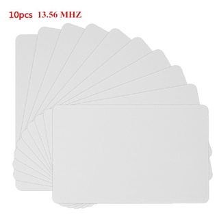 ✿ การ์ด RFID IC สีขาว 13 56MHZ สําหรับคีย์แท็ก ควบคุมการเข้างาน NFC 10 ชิ้น