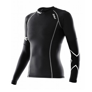 เสื้อรัดกล้ามเนื้อ ZXU Women Long Sleeve Compression Black/Silver