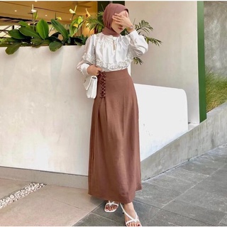 Rx FASHION - Rok AESTHETIC Knot/Alenaa กระโปรง/Rok สไตล์เกาหลี - NN