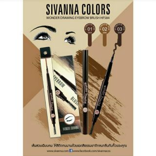 ดินสอเขียนคิ้ว+แปรง Sivanna Colors Wonder Drawing Eyebrow Brush HF584

฿75