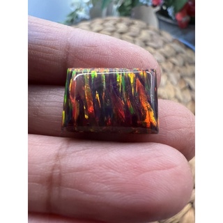 Japan Lab made opal Brown mexican color 13x18mm 8 cts LAB MADE โอปอลสังเคราะห์.8 กะรัต carats (1 เม็ด carats )