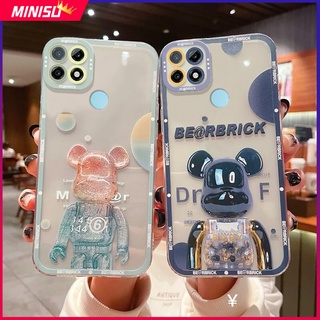 เคสโทรศัพท์มือถือ ซิลิโคน กันรอยเลนส์กล้อง ลายหมีน่ารัก สําหรับ Realme 8 8Pro 9Pro 7 7i 6 6i 6Pro 5 5i 5S 5Pro