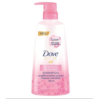 DOVE แชมพูไมเซลล่าร์พิงค์ซอลท์ 450 มล.DOVE Shampoo Micellar Pink Salt 450 ml.ผลิตภัณฑ์ดูแลผม แชมพู