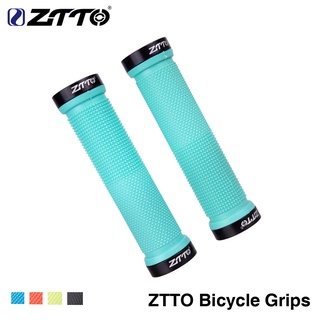 Ztto อุปกรณ์แฮนด์มือจับยาง กันลื่น AG-16 22.2 มม. สีฟ้า แดง ดํา สําหรับรถจักรยานเสือภูเขา 1 คู่