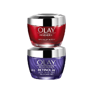 [คู่] OLAY Regenerist Micro Sculpting Day + Retinol24 Moisturizer เซรั่ม ไนท์ครีม