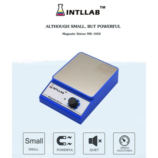 เครื่องกวนสารละลาย (INTLLAB MS-500)  พร้อมแท่งแม่เหล็กขนาด 8*25mm ในกล่อง