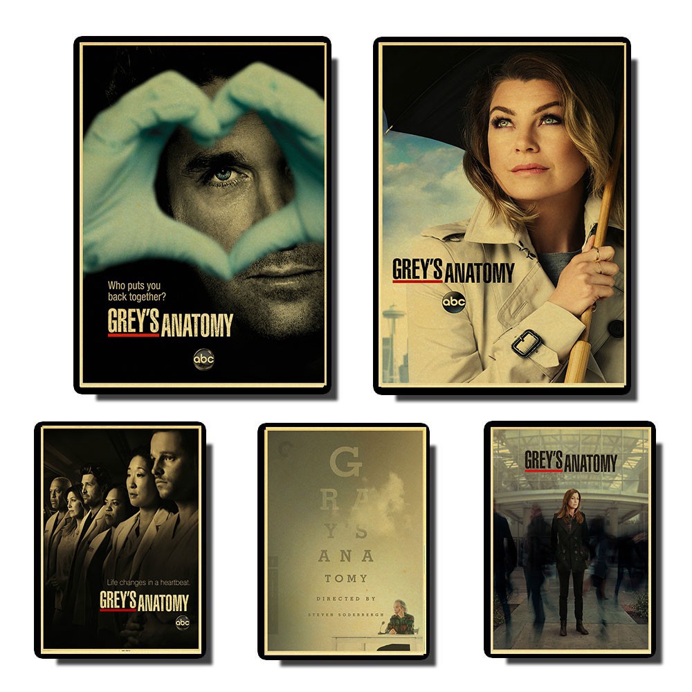 Greys Anatomy TV Show Wonderful Retro โปสเตอร์ภาพวาด ntage ตกแต่งห้องนอนโปสเตอร์ติดผนัง