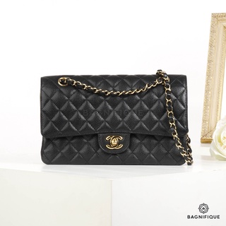 CHANEL CLASSIC 10 BLACK CAVAIR GHW