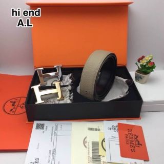 เข็มขัด Hermes  หนังเเท้ มี 2 หัว