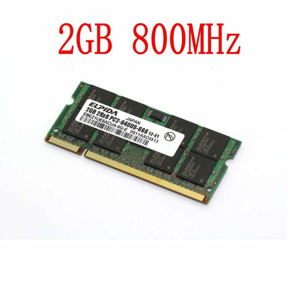Elpida 2GB PC2-6400 Notebook DDR2 800Mhz 200Pin RAM Memory SODIMM 2Rx8 AD22