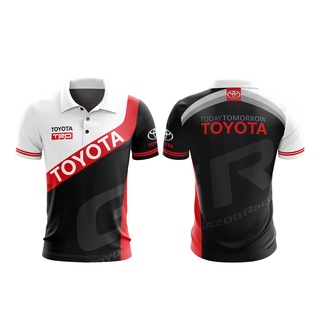 MOTOSHIRT เสื้อโปโลพิมพ์ลาย TOYOTA TO-A03-22