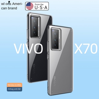 Yjd เคส Vivo X70 Pro X70 Pro+ HD โปร่งใส ไม่มีสีเหลือง นิ่ม เคสโทรศัพท์ กันกระแทก