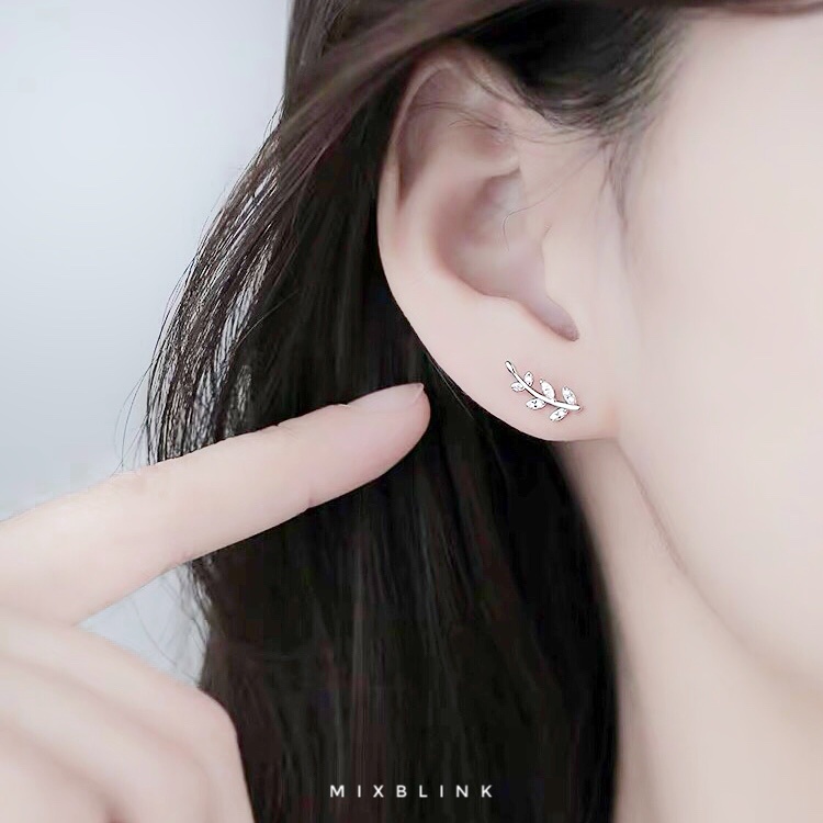 ต่างหู เงินแท้ 92.5% ส่งฟรี EMS ♡ รุ่น Leafy ♡ - ( #E21 )