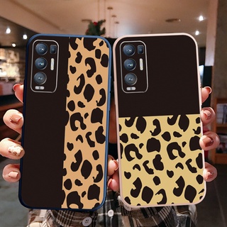 เคสโทรศัพท์มือถือ ขอบสี่เหลี่ยม ลายเสือดาว สําหรับ OPPO Reno6 Z 5G Reno 5 Pro 4 3 Reno2 Z F A95 5G A76 A96 4G