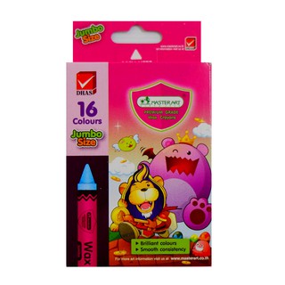 สีเทียน ขนาดจัมโบ้ 16 สี ตรา Master Art Wax Crayons