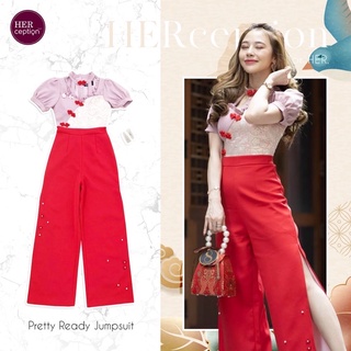 Pretty Lady Jumpsuit : Herception จั๊มสูทขายาวสไตล์อาหมวย ผ่าขาข้างด้าน สวยเกร๋ไม่ซ้ำใคร