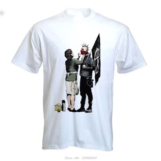 เสื้อยืดผ้าฝ้ายพิมพ์ลาย เสื้อยืดแขนสั้น ผ้าฝ้าย พิมพ์ลาย Banksy Punk Mum - Anarchy Anarchist แฟชั่นฤดูร้อน สําหรับผู้ชาย