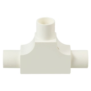 PVC INSPECTION TEE FITTING SCG BS 20MM WHITE ข้อต่อสามทาง ฝาเปิด PVC SCG 20 มม. มาตรฐาน BS สีขาว ข้อต่อ ท่อร้อยสายไฟและอ