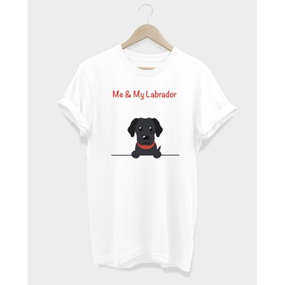 เสื้อยืดลายสุนัข ลาบราดอร์ me &amp; my Labrador Black