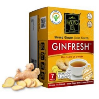 ขิงผงจินเฟรช เข้มข้น 7 ซอง RANONG TEA GINFRESH Strong Less Sugar 7 Sachets