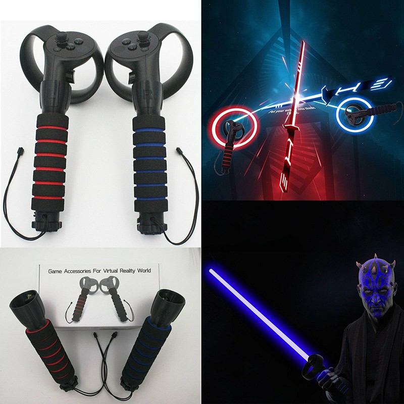 1 คู่ขยาย Handle Controller Gamepad สําหรับ Oculus Rift Beat Saber เกมจับ VR อุปกรณ์เสริมสําหรับเล่นเกม
