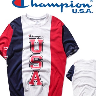 Champion เสื้อยืดผ้าฝ้าย พร้อมส่ง🌹🔥🔥