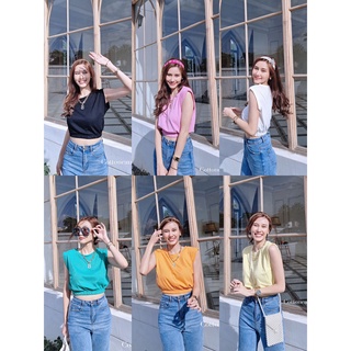 Cottoncandy​ Crepeครอปเอวจั้ม T-Shirtnista