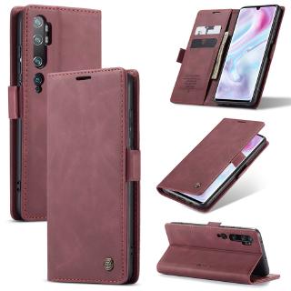 เคสโทรศัพท์หนังแบบพลิกได้สําหรับ xiaomi mi note 10 pro mi cc 9 pro note 10 auto closing