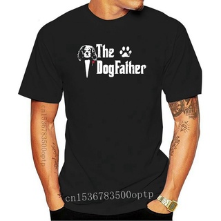 พร้อมส่ง เสื้อยืดแขนสั้น คอกลม ผ้าฝ้าย 100% พิมพ์ลาย The Dogfather Cavalier King Charles Spaniel Dog Dad Metal หลากสี แฟ