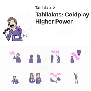 Coldplay โคลด์เพลย์ สติกเกอร์ไลน์ By Tahilalats (มี 8 ตัวตามคลิป) Higher Power