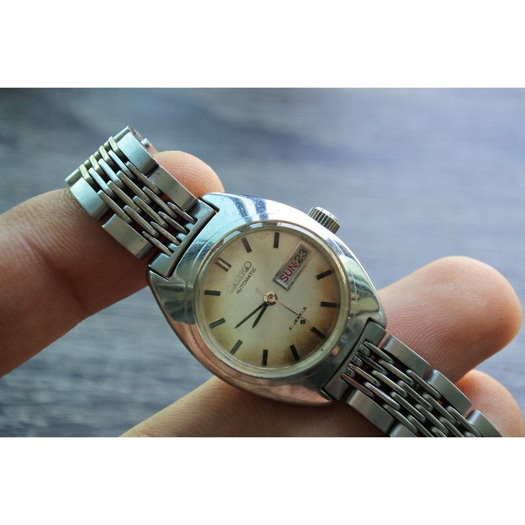นาฬิกา Vintage มือสองญี่ปุ่น Seiko  ระบบ Automatic 21j 2706 0080 White Dial  25mm