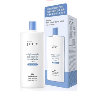 พร้อมส่ง Make P:rem A Light-Weight Sun Fluid For Face &amp; Body Care 150ml.