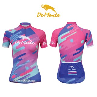 DeMonte Cycling เสื้อจักรยานผู้หญิง ลาย candy เนื้อผ้า Microflex ระบายอากาศดีมาก