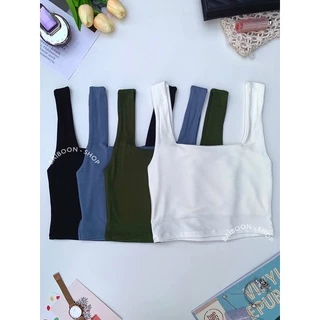 พร้อมส่ง 12สี!! เสื้อครอปคอเหลี่ยม เสื้อกล้ามครอป ผ้าหนา2ชั้นสายปาร์ตี้ควรมีเก็บไว้สักตัวสองตัวนะคะ😻