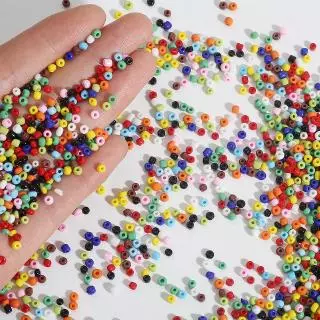 2/3/4mm ลูกปัดแก้วสี ลูกปัดเมล็ดพืช สำหรับทำสร้อยข้อมือ สร้อยคอ DIY อุปกรณ์ทำเครื่องประดับ