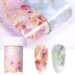 1Roll/Box Marble Starry Sky Pattern Nail Stickers/Flower Mixed Nail Water Transfer Paper/Decals Wraps Lace Pattern Nail Art DIY Decoration