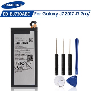 แบตเตอรี่Samsung Original EB-BJ730ABEสำหรับSamsung Galaxy J7 Pro J730F J730G J730DS J730FM J730GM J7 2017 3600MAh