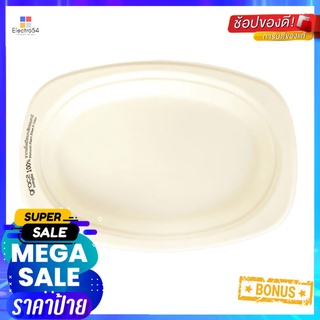 จานชานอ้อยผสมเยื่อไผ่รีบัว 6.5" GRACZ SIMPLEBAGASSE &amp; BAMBOO PULP COOP PLATE 6.5" GRACZ SIMPLE