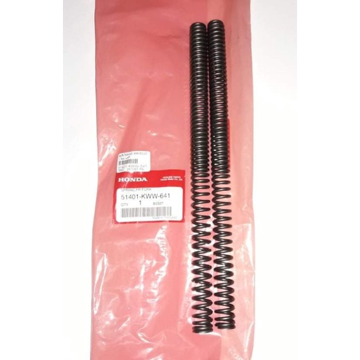 สปริงโช๊คหน้า WAVE110i WAVE125i ปลาวาฬ ดรีม110i ของแท้ศูนย์ รหัส(51401-KWW-641)