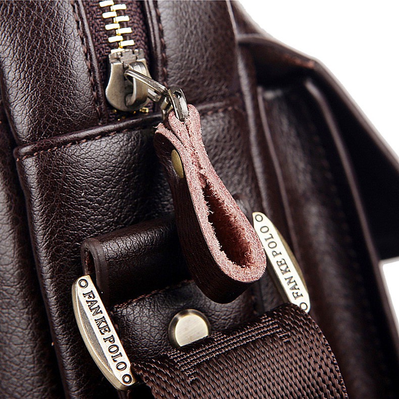 Polo Genuine Leather Mens bag Shoulder Bags Business Casual sling Messenger bag