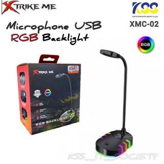 💥โปรลดราคากระหน่ำ คุ้มๆๆ💥ส่งชัวร์ส่งไว🚀ไมโครโฟนเกมมิ่ง XTRIKE ME XMC-02 Microphone USB RGB Backlight