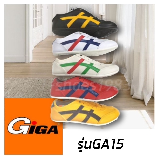 🔥 SALE Giga รุ่นGA15 รองเท้าผ้าใบ สีดำ/ขาว/ครีม/แดง/เหลือง ไซส์36-44