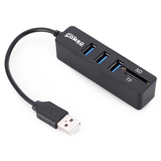 USB Hub Combo 2.0 3 Ports Card Reader High Speed Multi USB Splitter Hub USB Combo All In One for PCnotebook Computer