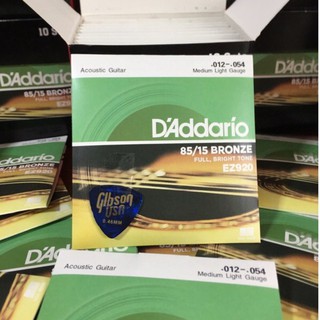 พร้อมส่ง🚚สายกีต้าร์โปร่ง D’Addario (เบอร์ 12) EZ920 สายแท้🎁แถมฟรีปิ๊กกีต้าร์ มูลค่า30.-ฟรี💥