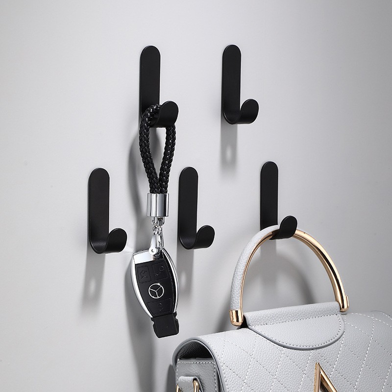 ตะขอแขวน Hook ห้อยจัดเก็บสิ่งของ ติดตั้งง่าย ไม่เจาะผนัง อลูมิเนียม คุณภาพดี แข็งแรง ป้องกันสนิม HK-J - รูปที่ 4